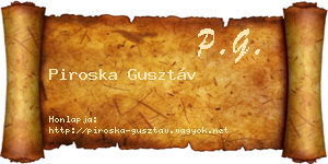 Piroska Gusztáv névjegykártya
