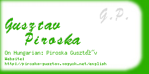 gusztav piroska business card